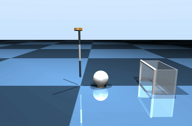 Elastic kick interaction demo.